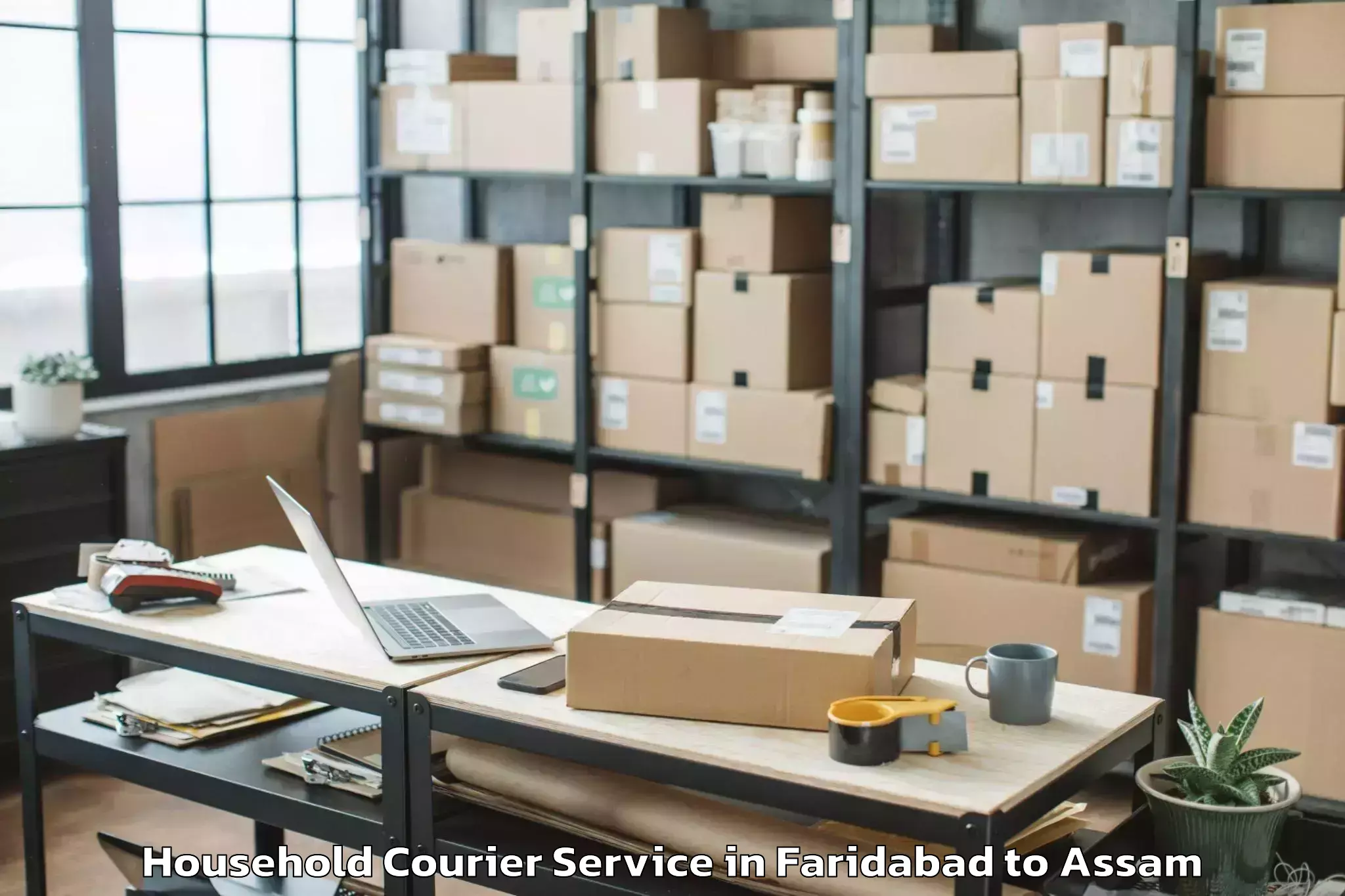 Reliable Faridabad to Dhakuakhana Pt Household Courier